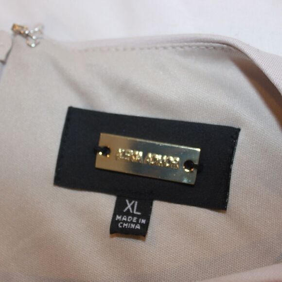 Alexia Admore Cream Short Sleeve Midi Dress Women Size XL - Picture 7 of 10